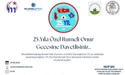 Rumeli Derneğinden "25.Yıla Özel Onur Gecesine" davet!