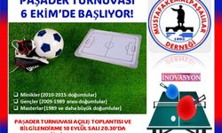 Paşader Futbol Turnuvası 6 Ekim’de Başlıyor!