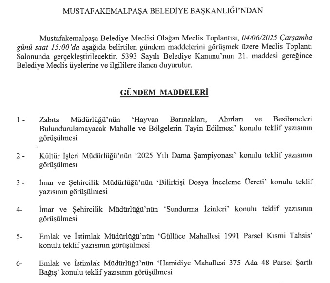 Haziran Ayi Gundem Maddeleri